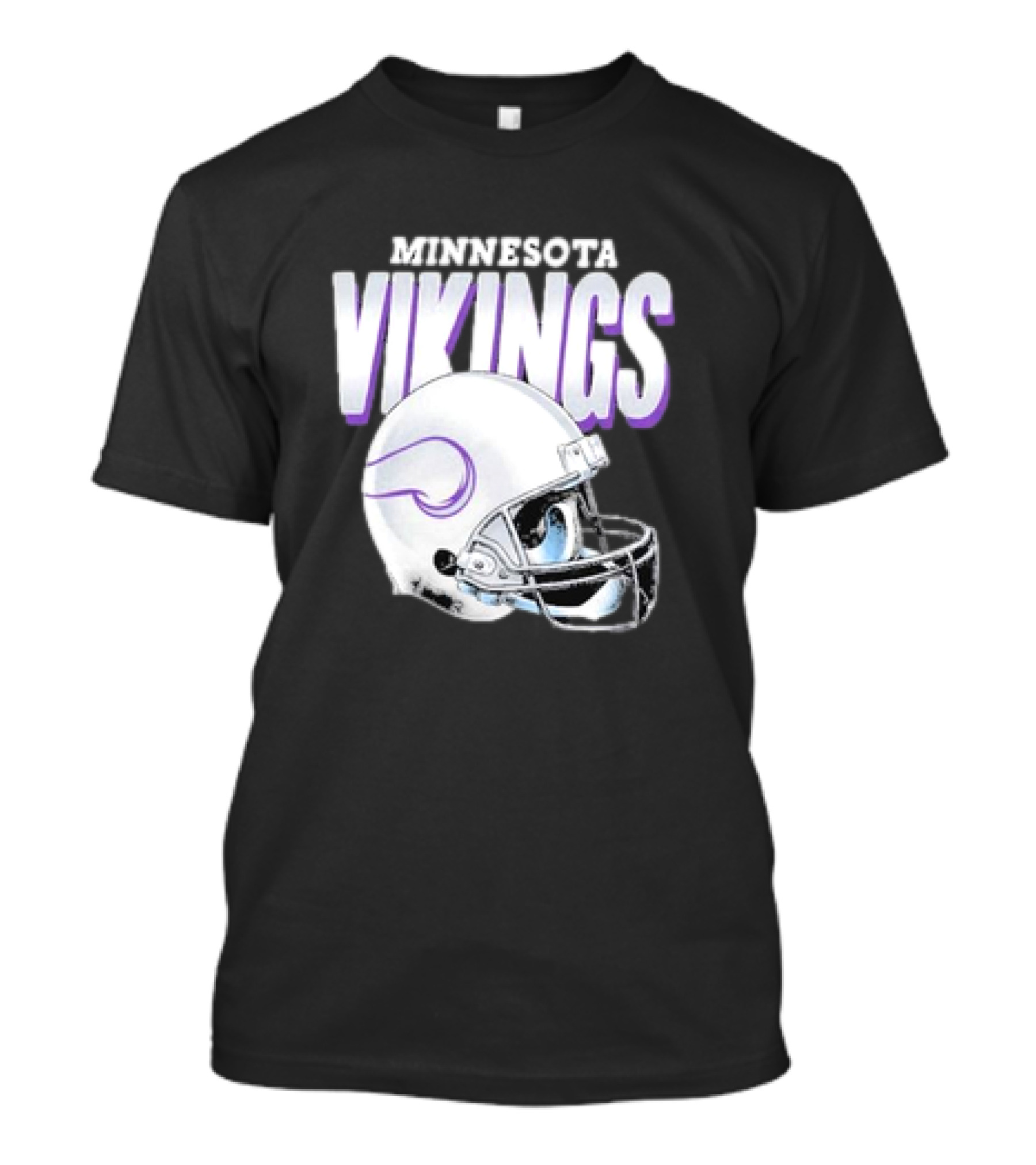 Minnesota Vikings Gradient Helmet NFL Merchandise T-Shirt