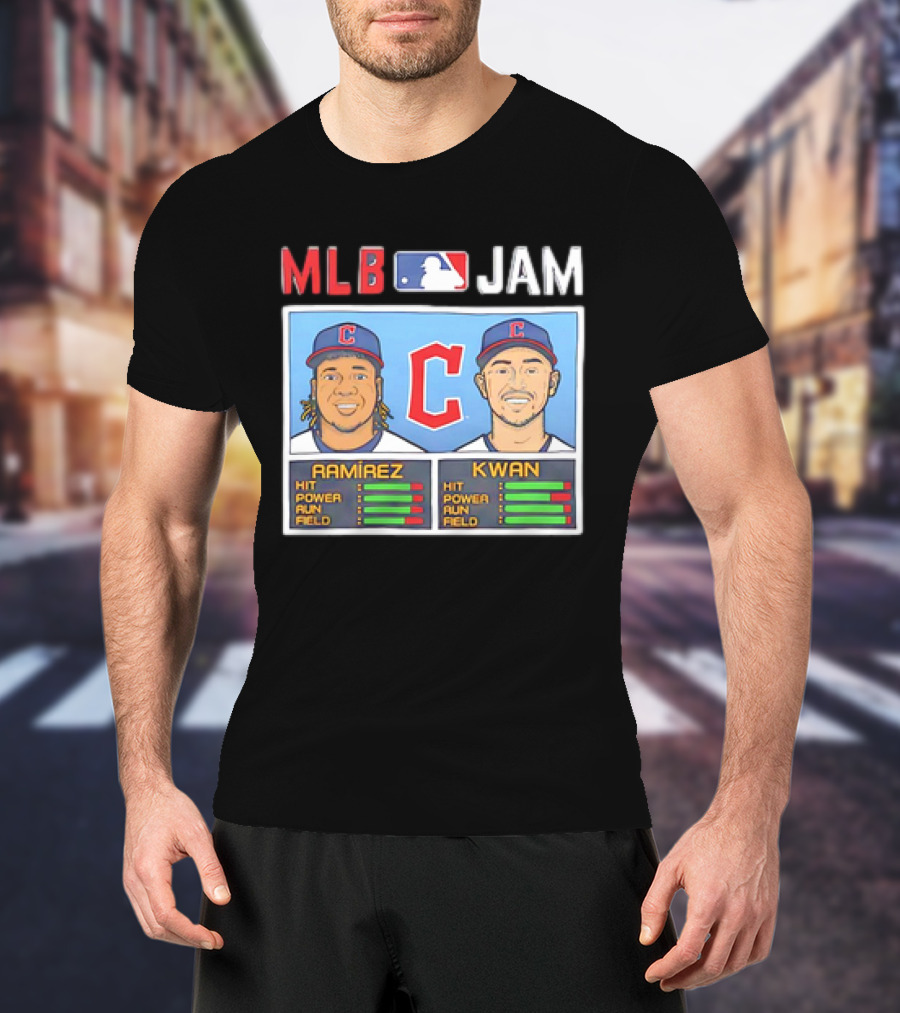 José Ramírez Steven Kwan Cleveland Guardians MLB Jam Vintage T-Shirt