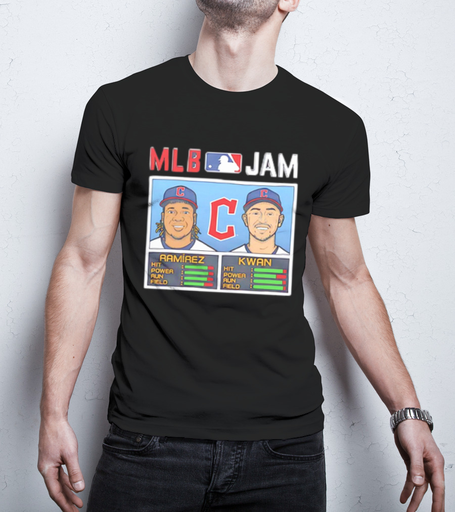 José Ramírez Steven Kwan Cleveland Guardians MLB Jam Vintage T-Shirt