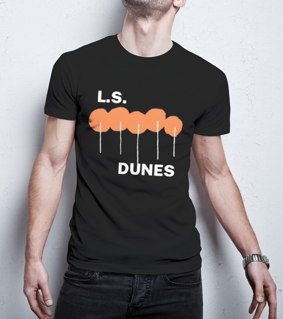 Ls Dunes Poppies Orange Circle T-Shirt