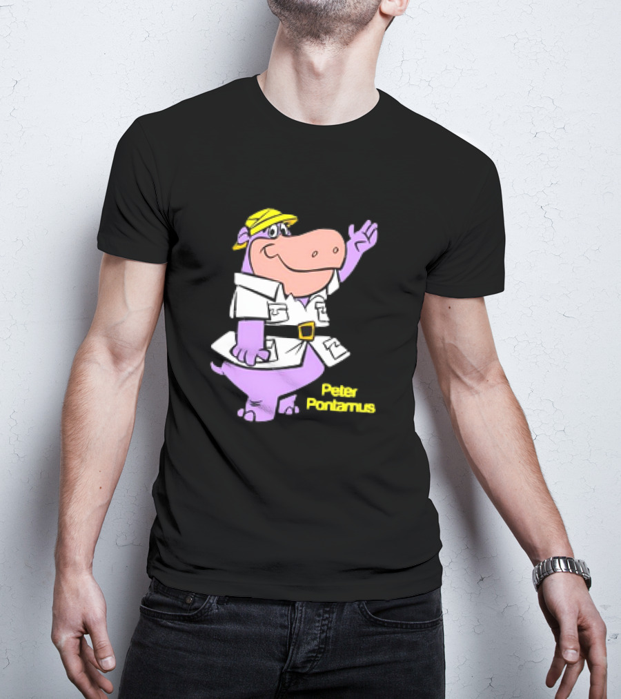 Peter Pontamus Cartoon Cute Hippo Safari T-Shirt