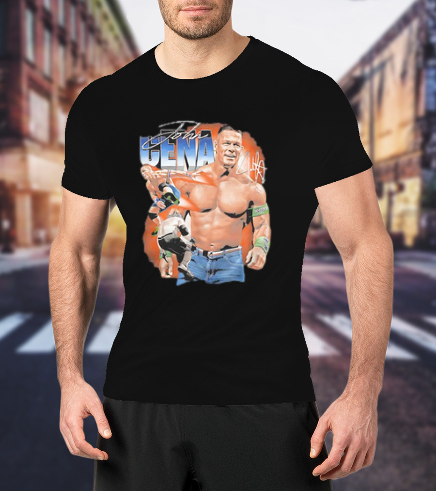 John Cena WWE Vintage Wrestler Action T-Shirt