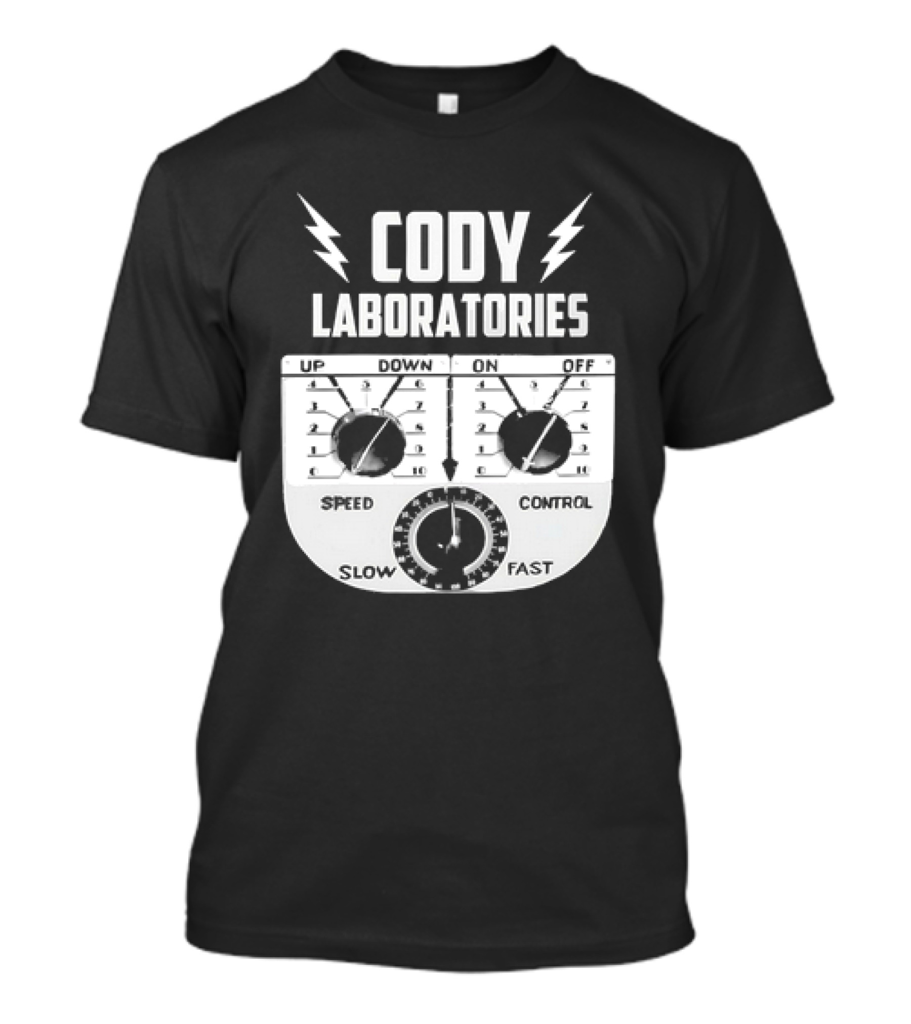 Cody Laboratories Speed Control Up Down On Off Slow Fast T-Shirt
