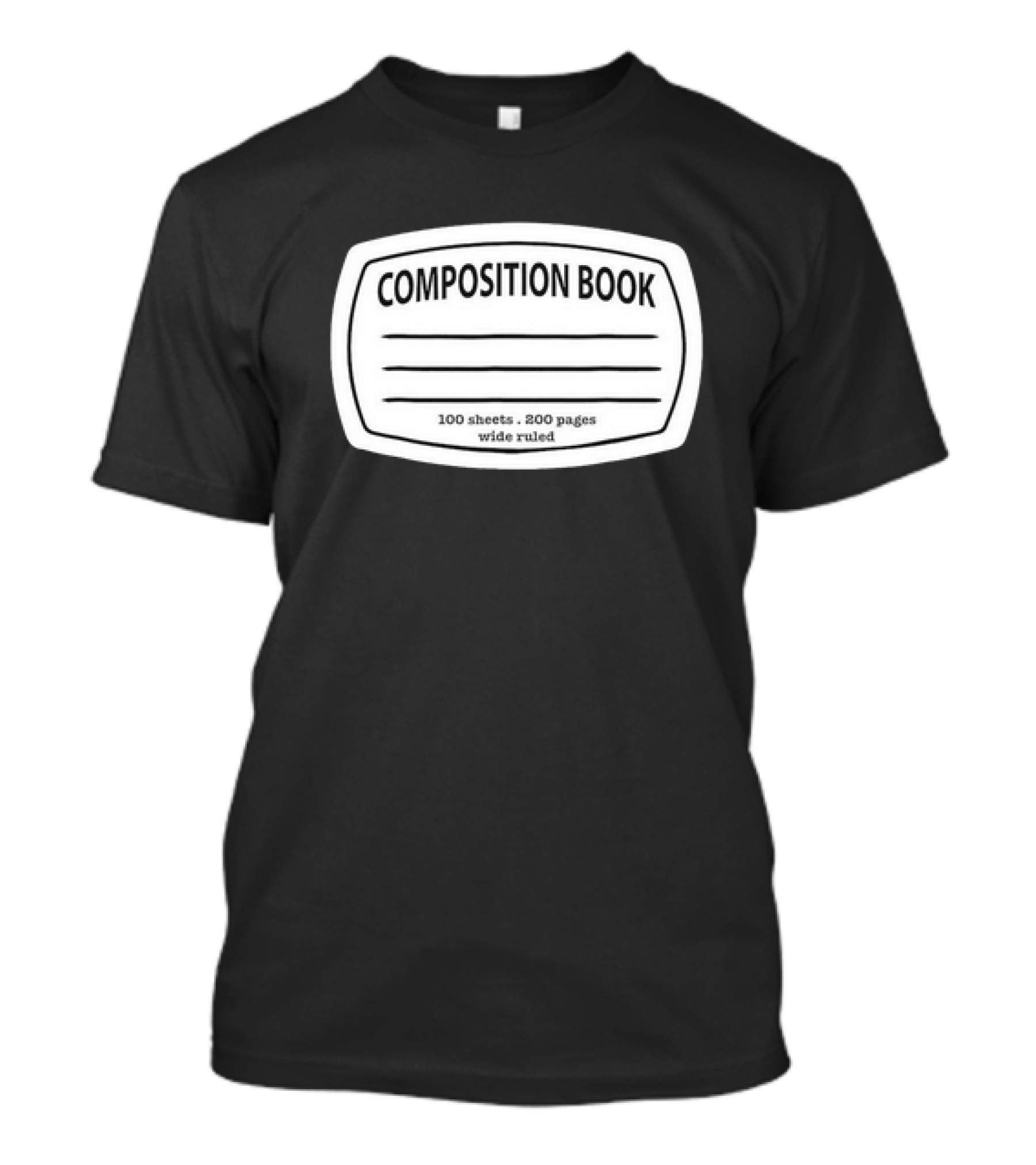 Composition Book 100 Sheets 200 Pages Wide Ruled T-Shirt