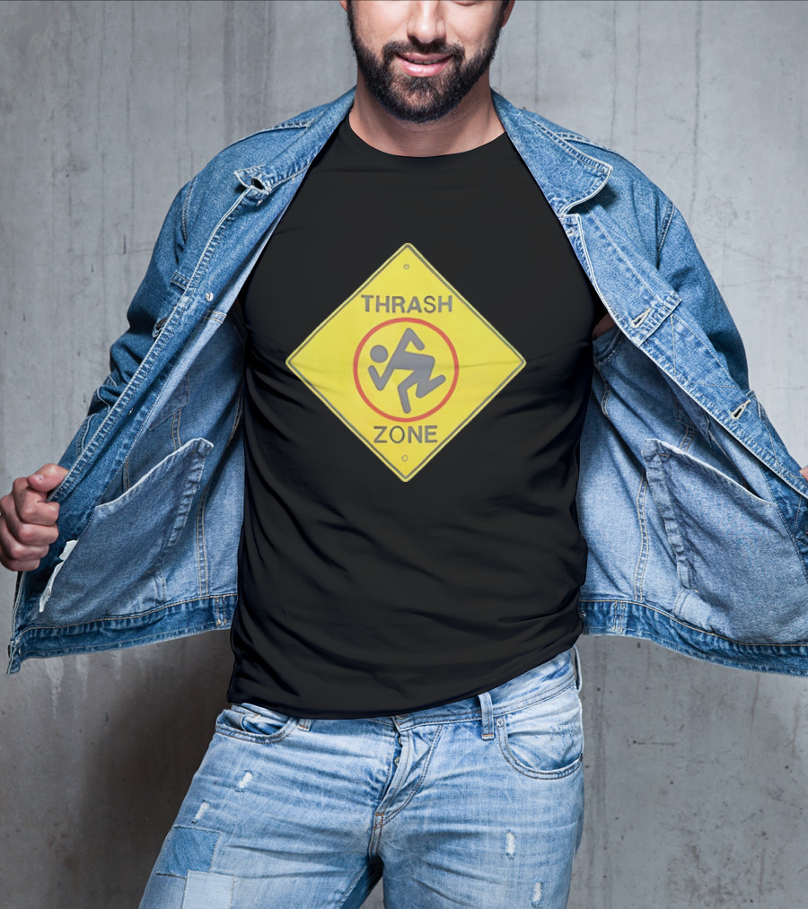 DRI Thrash Zone Symbol On Yellow Traffic Sign T-Shirt