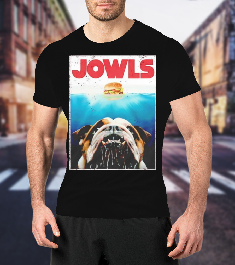 Jowls English Bulldog Burger Bully Dog Mom Dad T-Shirt