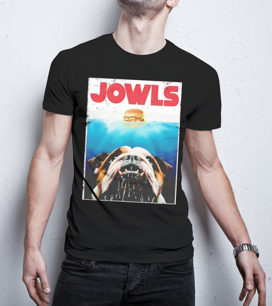 Jowls English Bulldog Burger Bully Dog Mom Dad T-Shirt