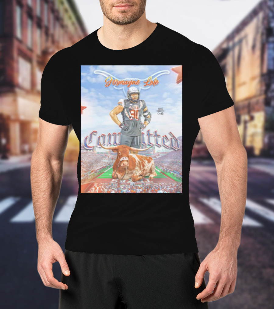Jermayne Lole Committed Texas Longhorns Football Player Stadium And Mascot T-Shirt