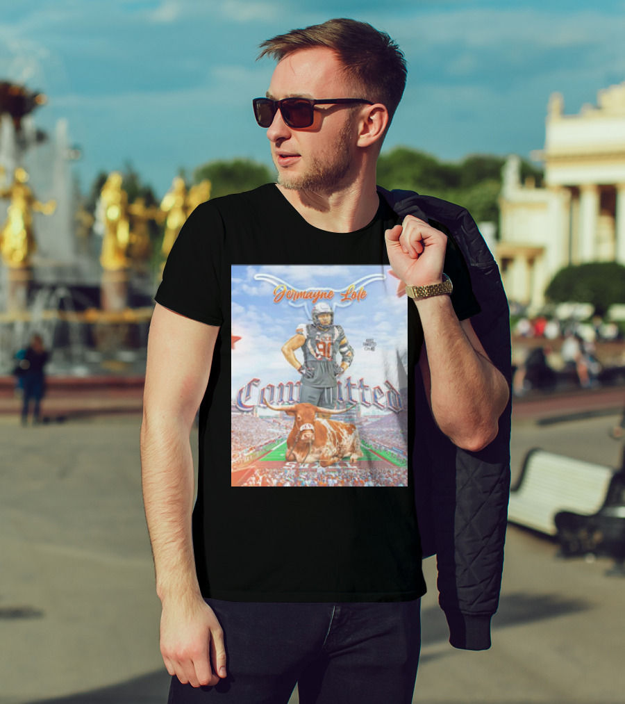 Jermayne Lole Committed Texas Longhorns Football Player Stadium And Mascot T-Shirt