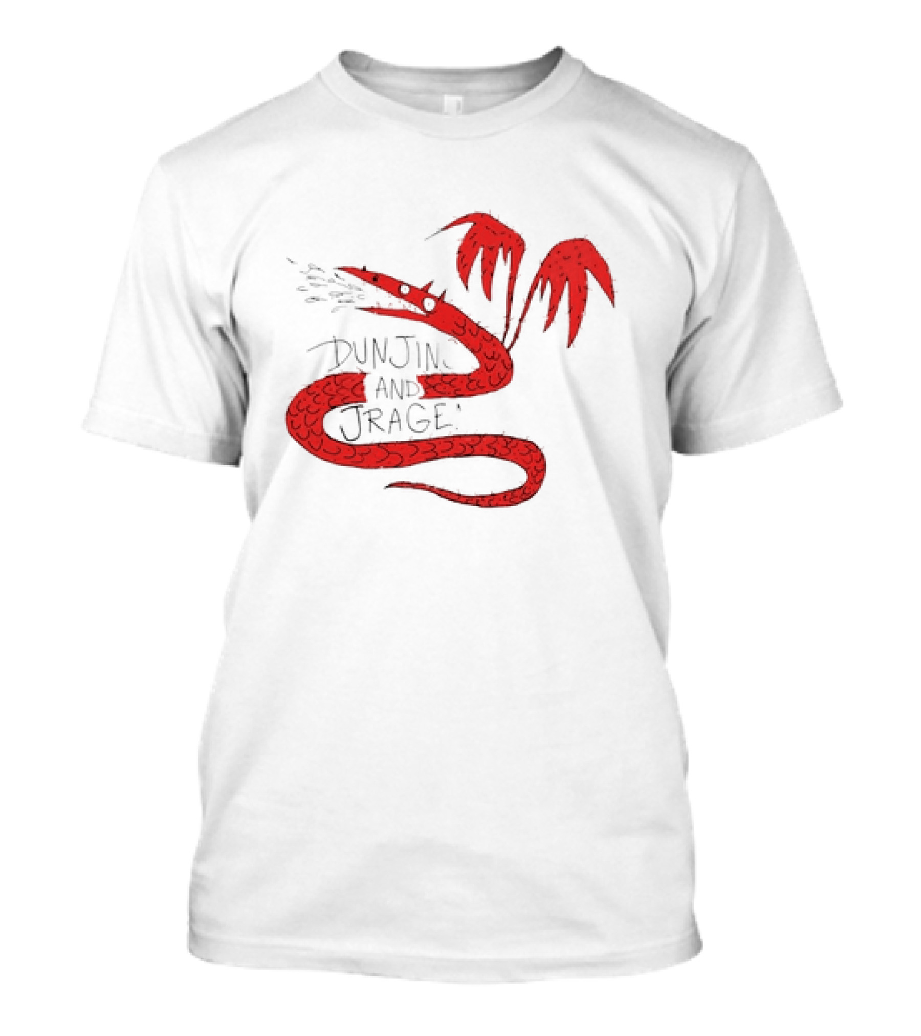 Dunjins And Jragens Fire-Breathing Red Serpent With Wings T-Shirt