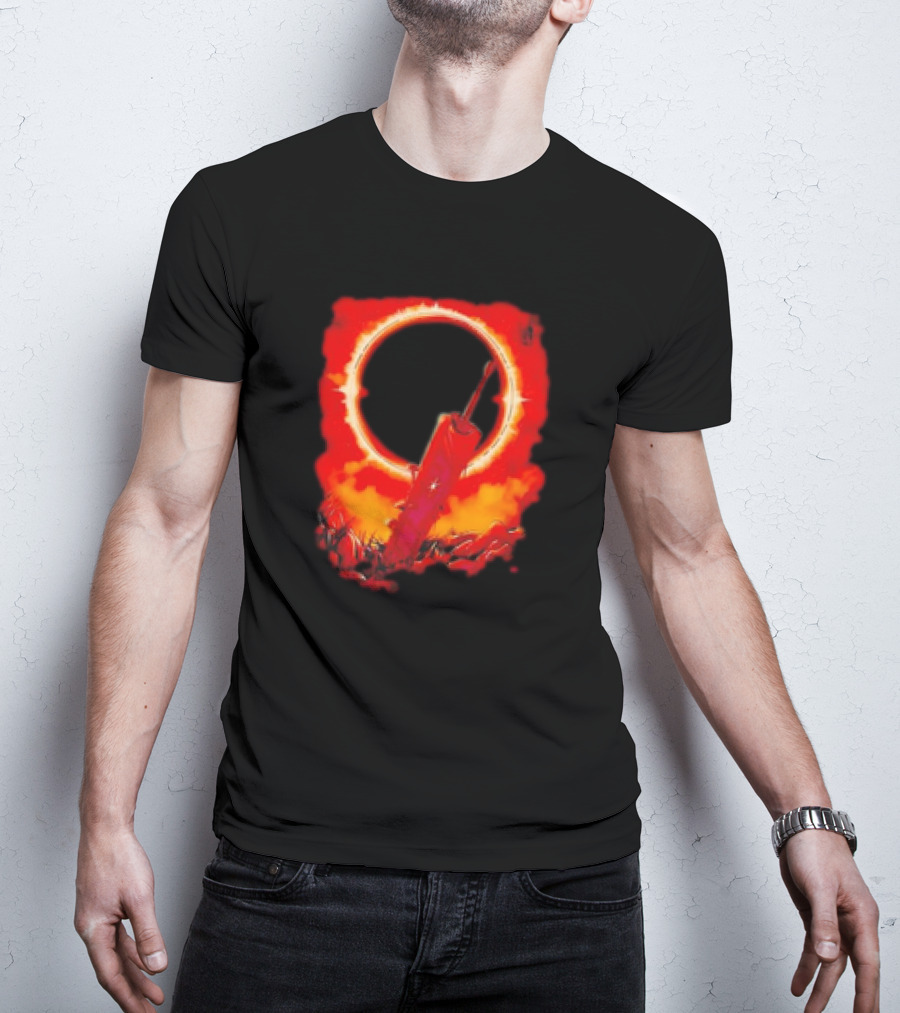 The Struggler Retro Eclipse Red Sword T-Shirt