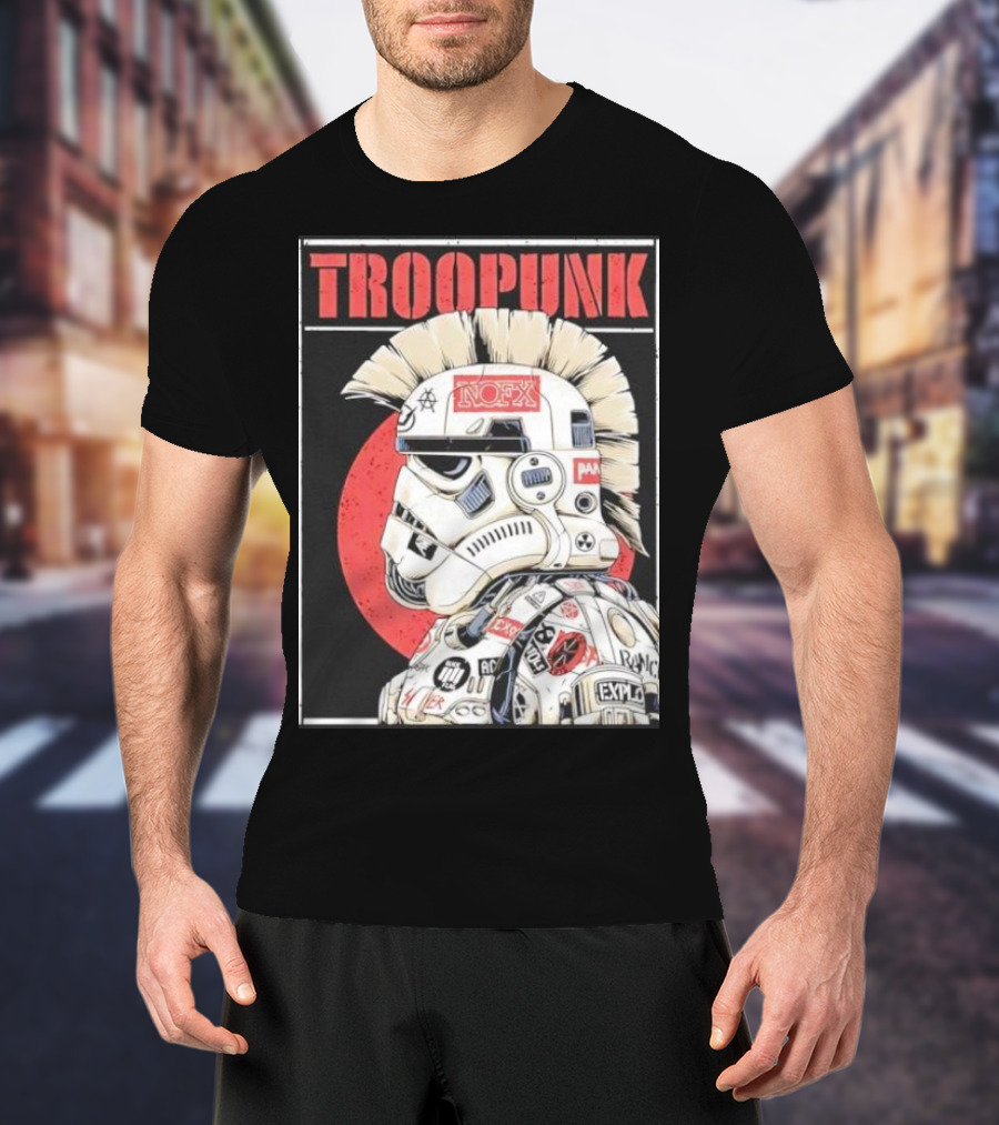 TROOPUNK NOFX Punk Rock Star Wars Stormtrooper T-Shirt