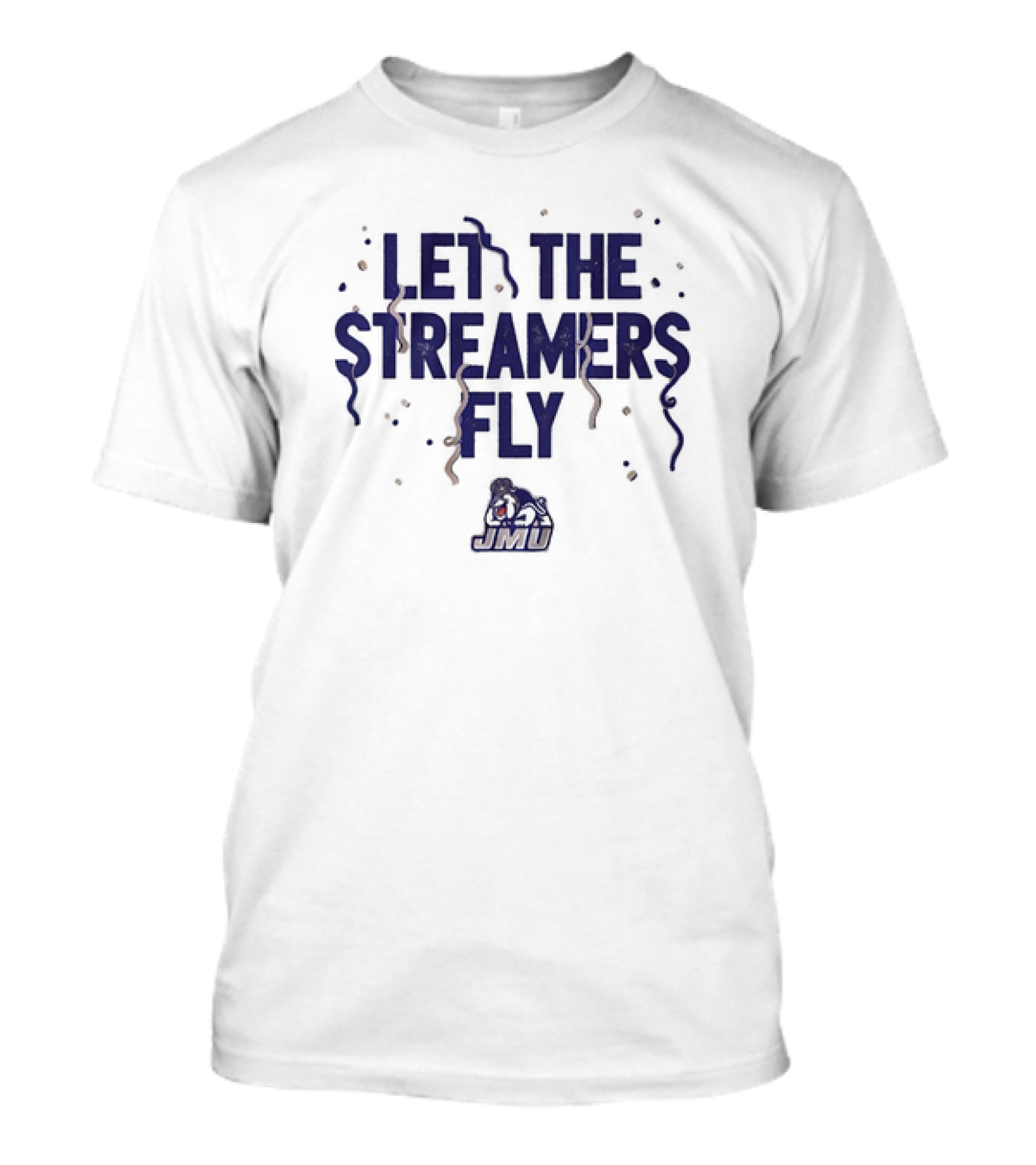 James Madison Dukes Let The Streamers Fly JMU Football Vintage T-Shirt