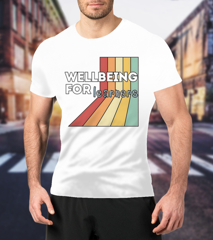 WELLBEING FOR LEARNERS Rainbow Stripes T-Shirt