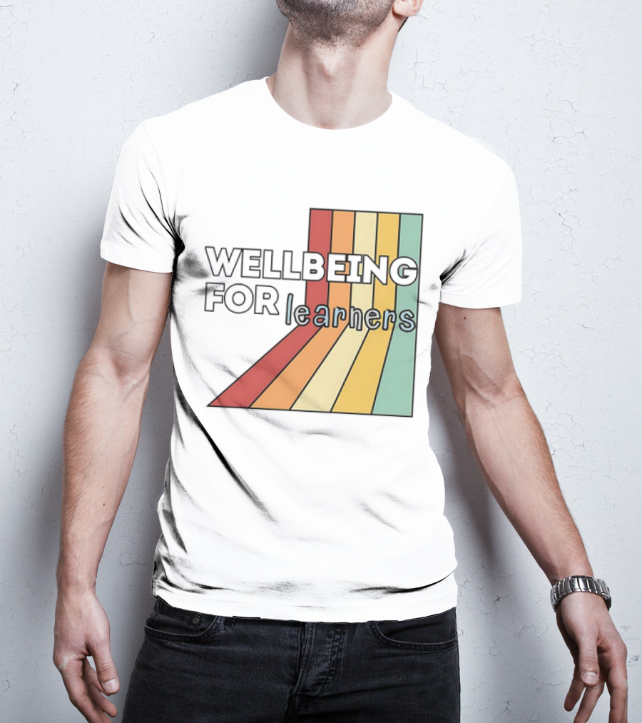WELLBEING FOR LEARNERS Rainbow Stripes T-Shirt