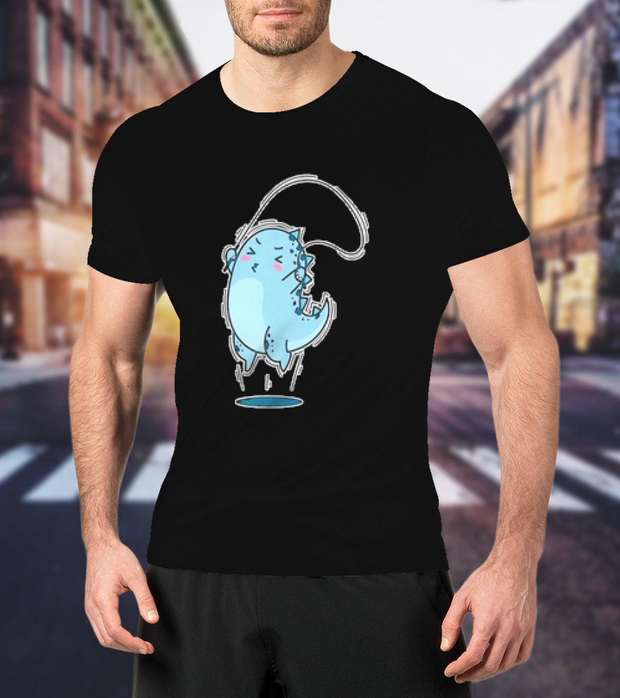 Dino Jumping Rope Adorable Cartoon T-Shirt