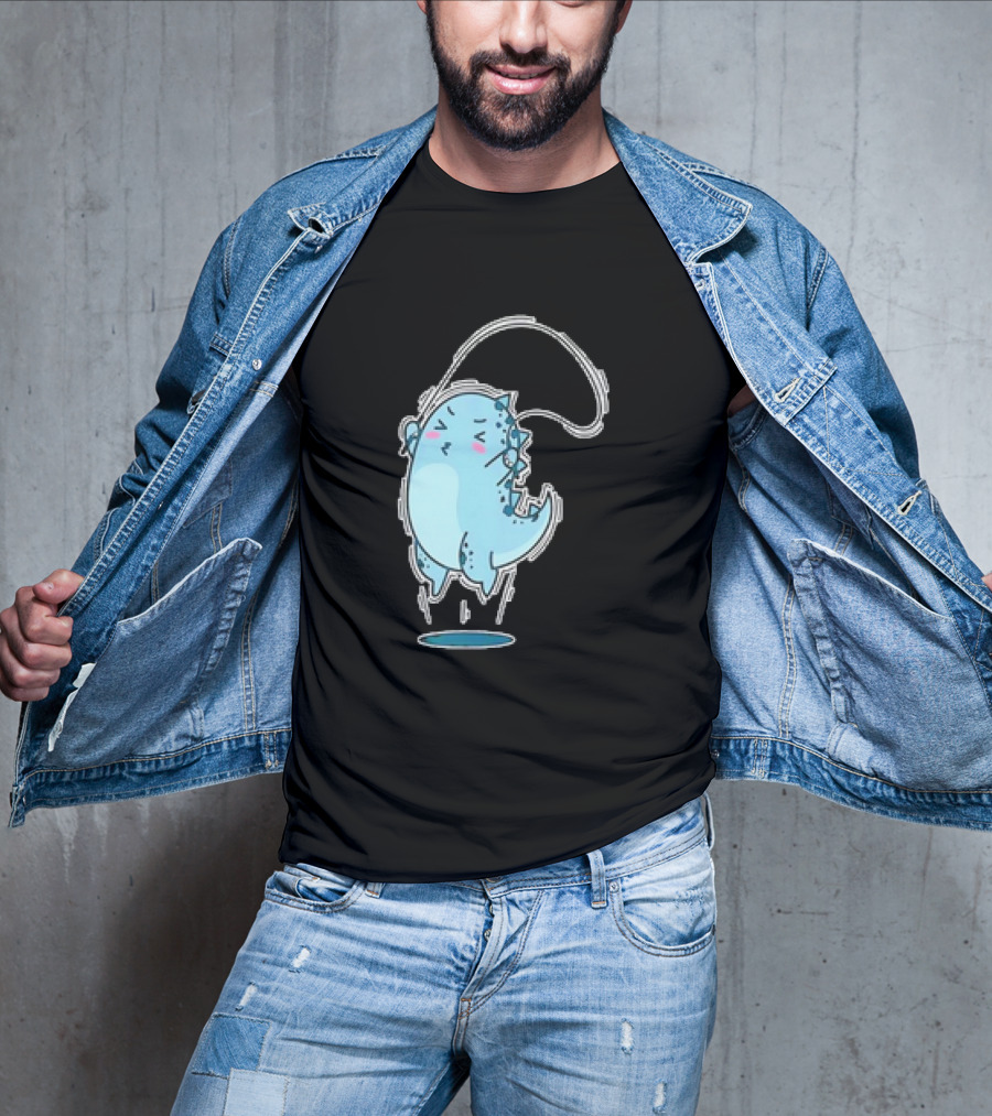 Dino Jumping Rope Adorable Cartoon T-Shirt