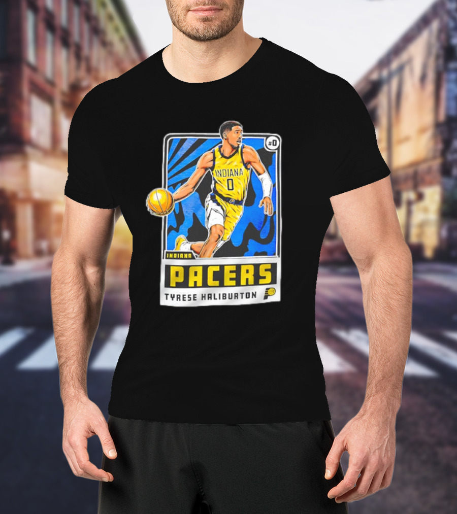 Tyrese Haliburton Indiana Pacers Vintage Player Card #0 T-Shirt