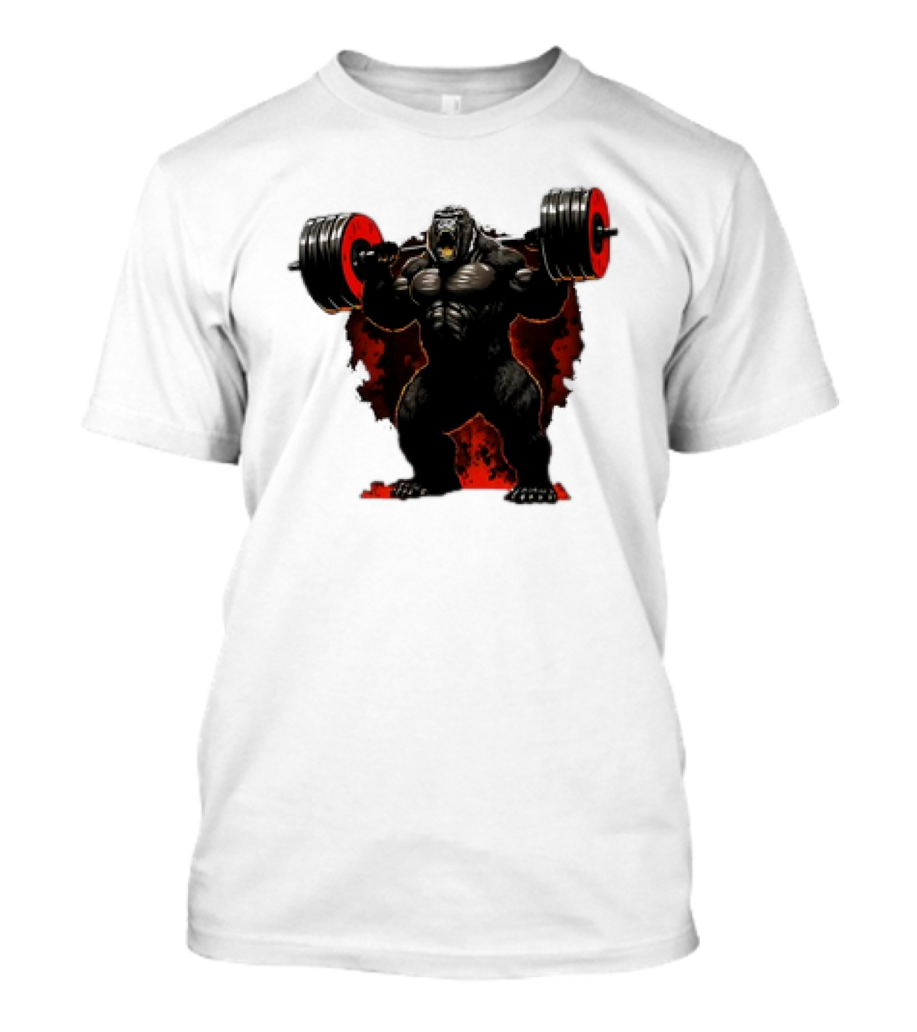 Gorilla Workout Beast Lifting Power Weights Gym T-Shirt