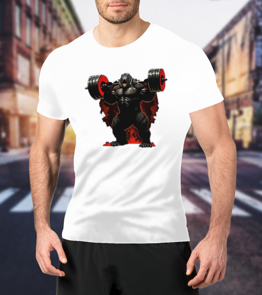Gorilla Workout Beast Lifting Power Weights Gym T-Shirt