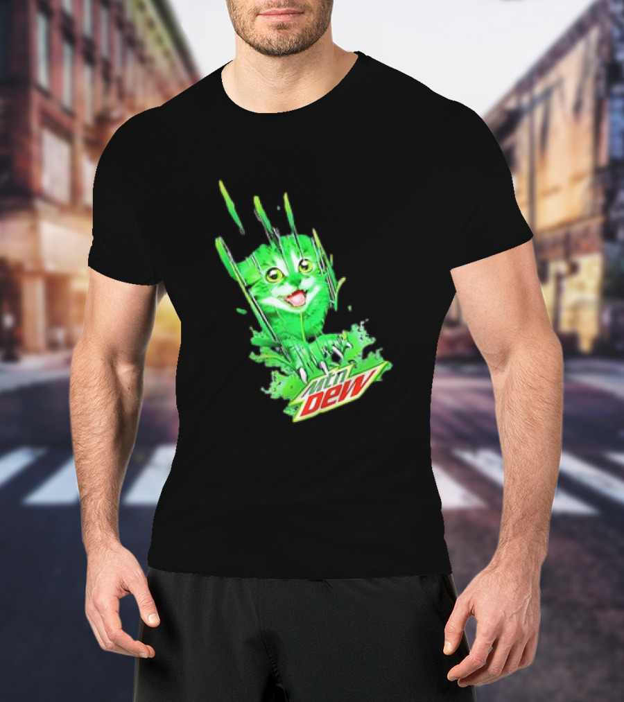 Cat Mtn Dew Mountain Mew Clawing T-Shirt