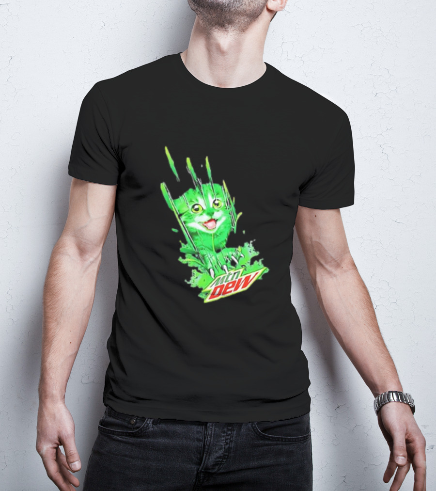 Cat Mtn Dew Mountain Mew Clawing T-Shirt