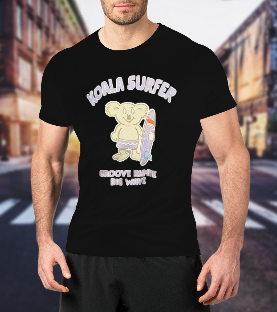 Koala Surfer Grooverhyme Big Wave T-Shirt