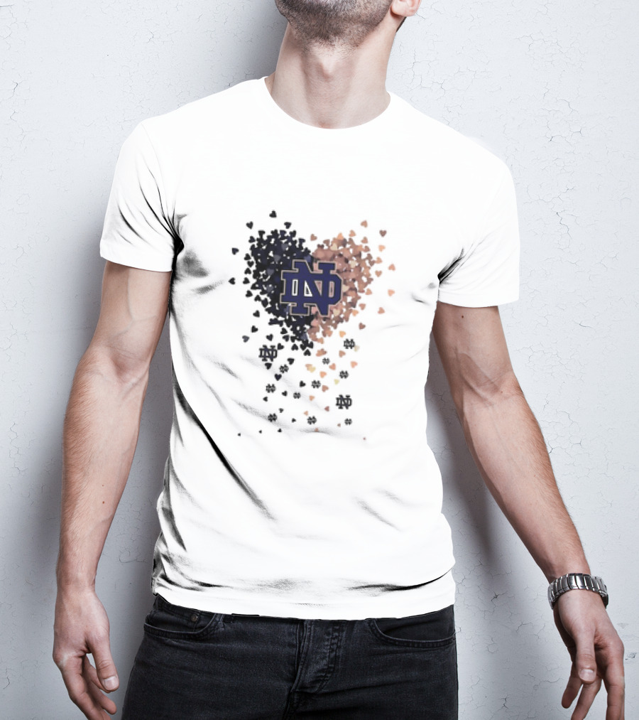 Heart Full Of Football Notre Dame Fighting Irish ND T-Shirt