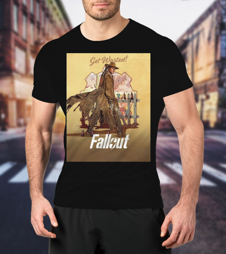 Get Wasted Fallout Series Western Theme Premieres April 12 On Prime Video T-Shirt