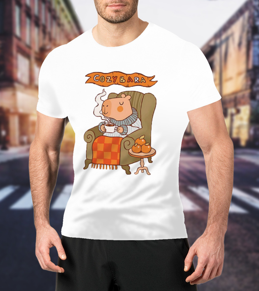 Cozybara Capybara Meme Cute T-Shirt