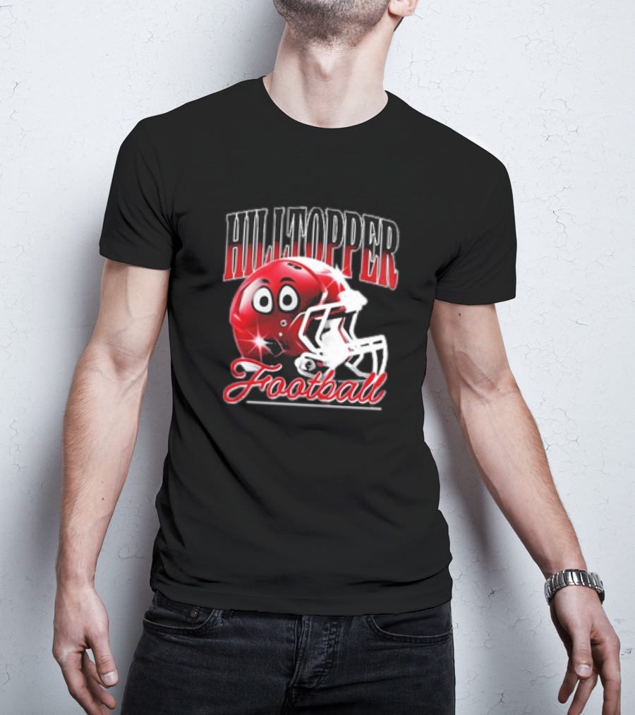 Hilltopper Football Big Red Helmet Pepper T-Shirt
