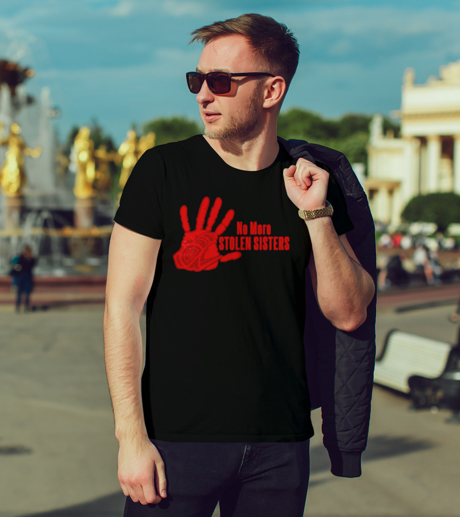 No More Stolen Sisters Red Blood Hand T-Shirt