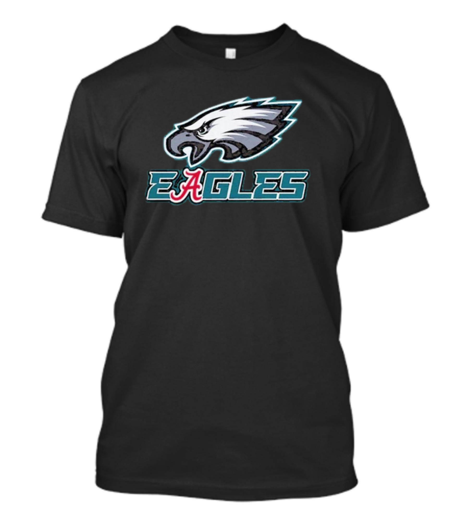 Eagles Philadelphia Eagles Alabama Crimson Tide Logo Fusion T-Shirt