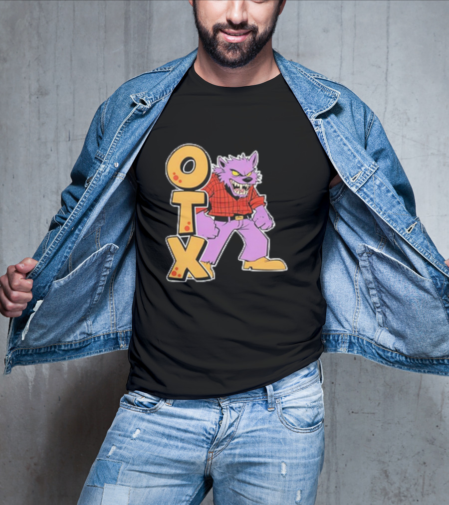 Otx Purple Werewolf In Plaid T-Shirt