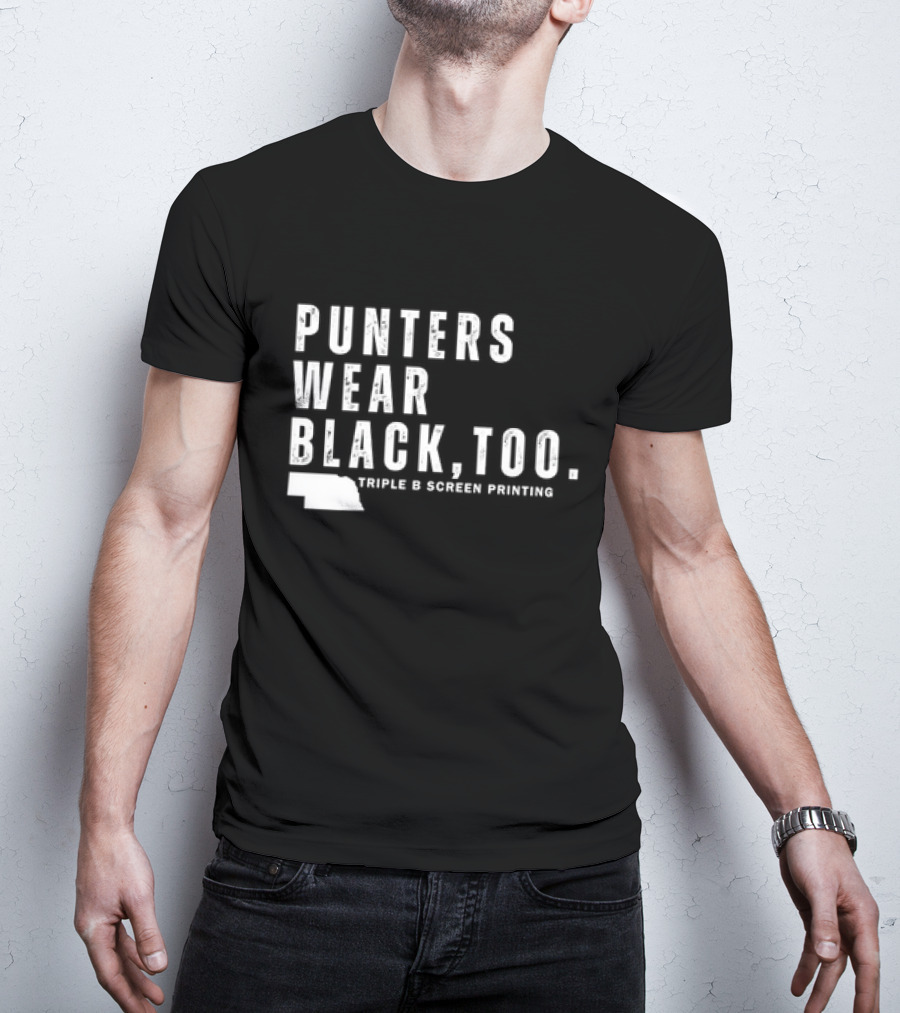 Punters Wear Black Too Triple B Screen Printing T-Shirt