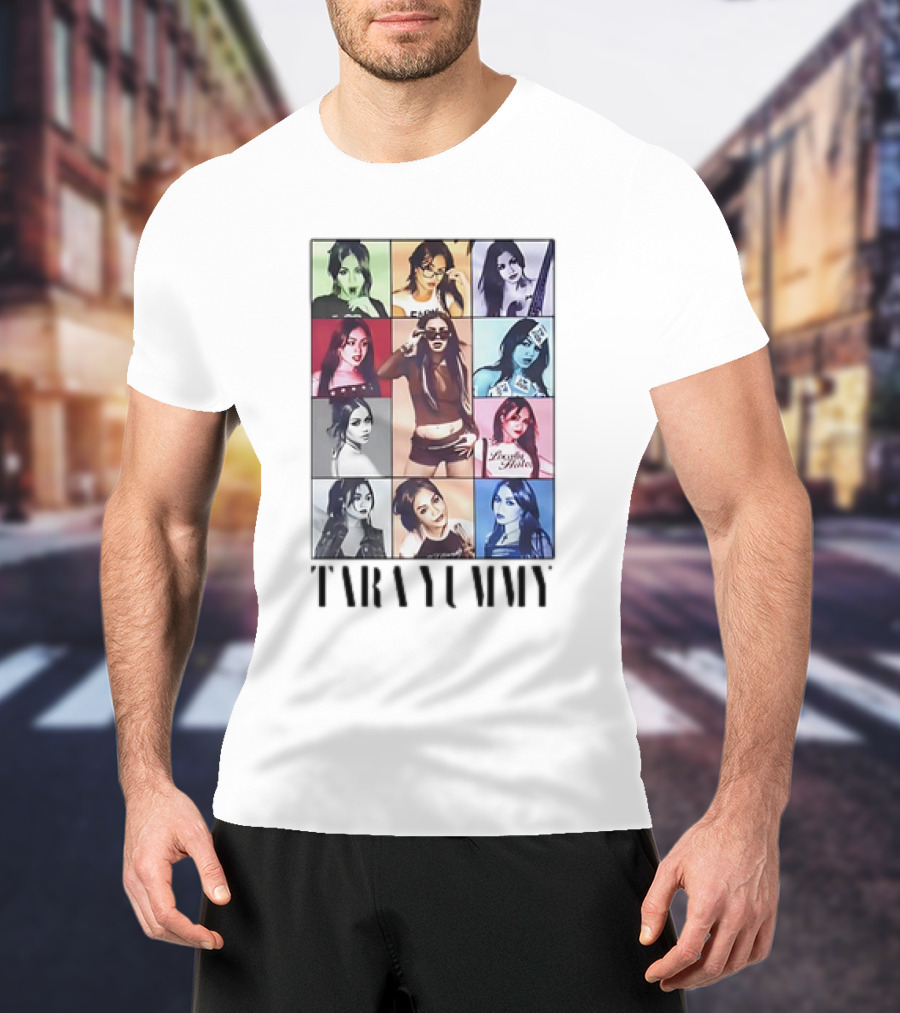Tara Yummy Colorful Era Photos Montage T-Shirt