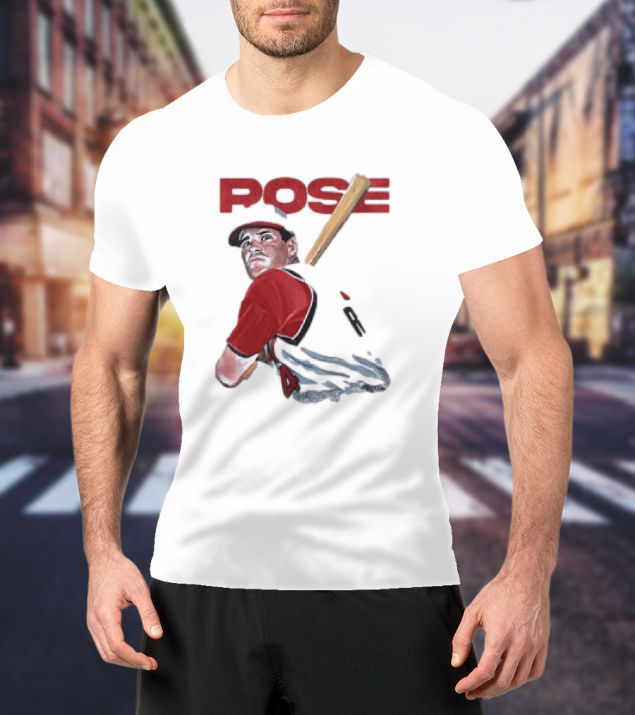 PO$E Pete Rose Baseball Bat Sports T-Shirt