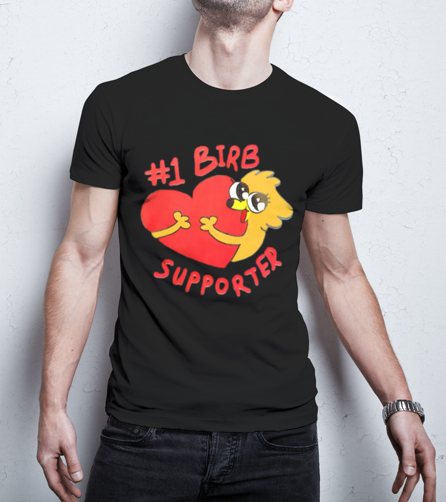 1 Birb Supporter Heart Hug T-Shirt