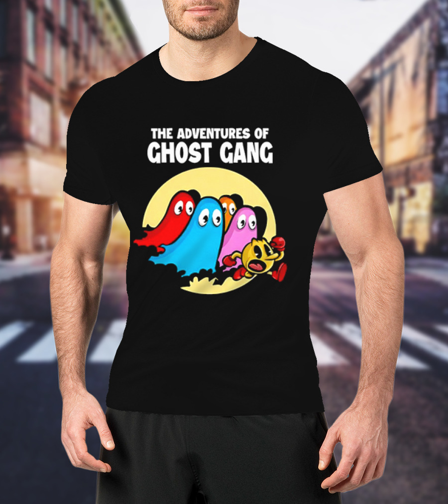 Pac-Man And The Ghosts X The Adventures Of Tintin The Adventures Of Ghost Gang T-Shirt