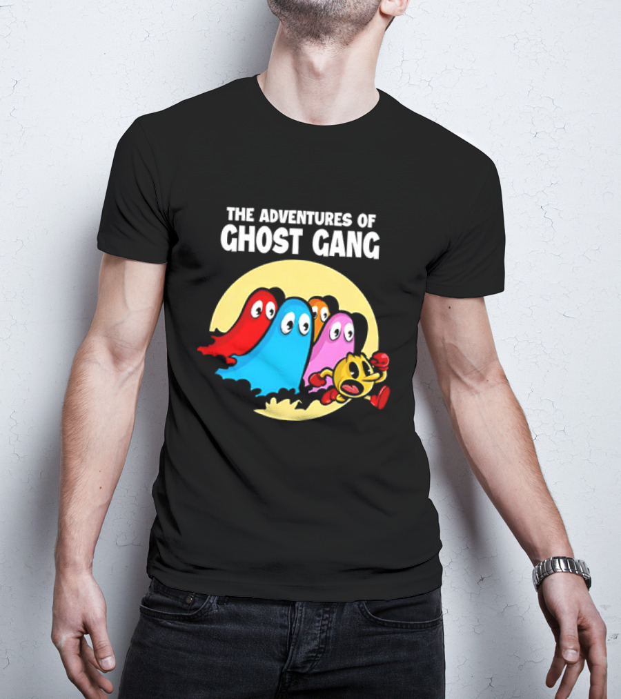 Pac-Man And The Ghosts X The Adventures Of Tintin The Adventures Of Ghost Gang T-Shirt