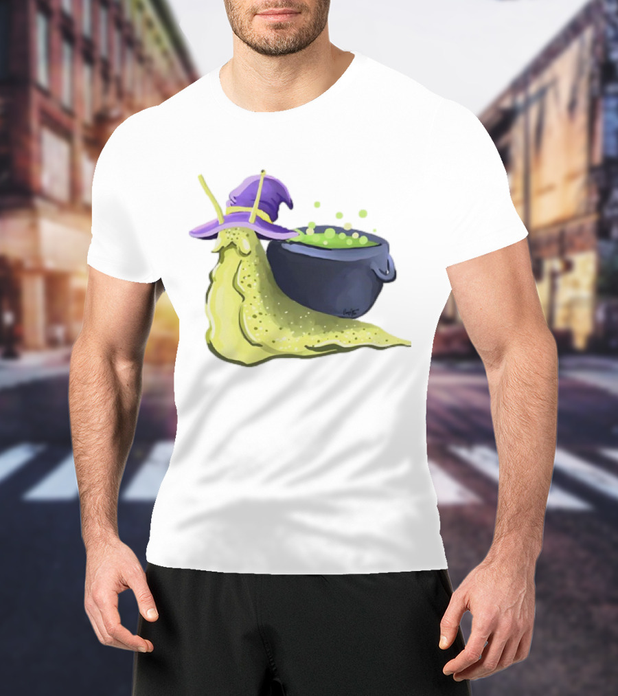 Cauldron Snail Classic Witch Hat Potion Magic T-Shirt