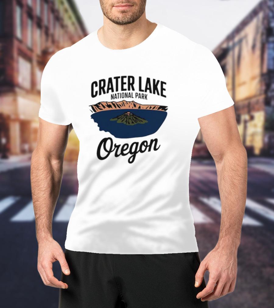 Crater Lake National Park Oregon Scenic Retro Exploration T-Shirt