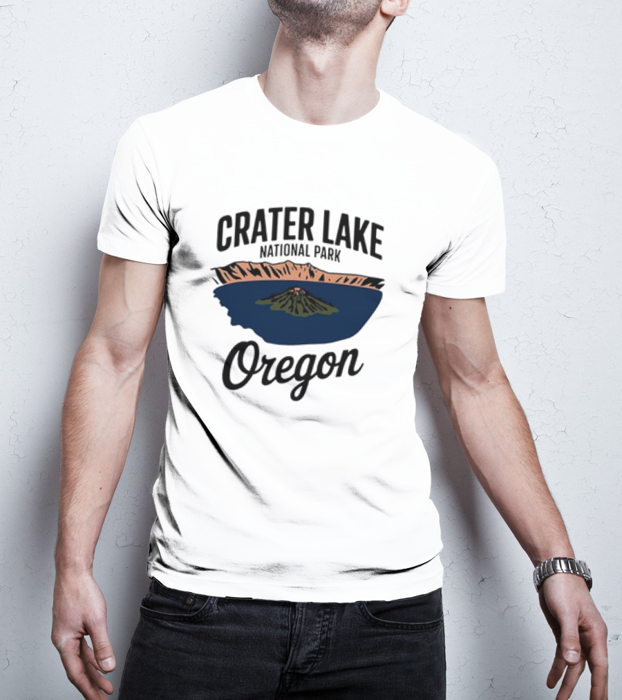 Crater Lake National Park Oregon Scenic Retro Exploration T-Shirt