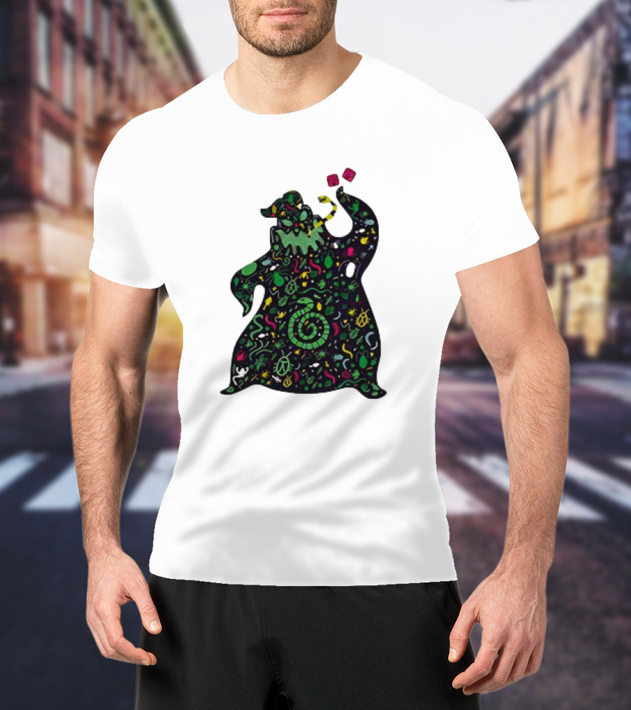 Bugs And Oogie Boogie Colorful Swirl And Leaf T-Shirt