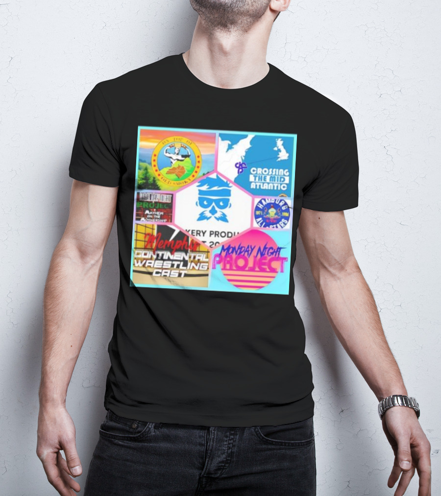 Memphis Continental Wrestling Cast Monday Night Project Crossing The Mid Atlantic T-Shirt