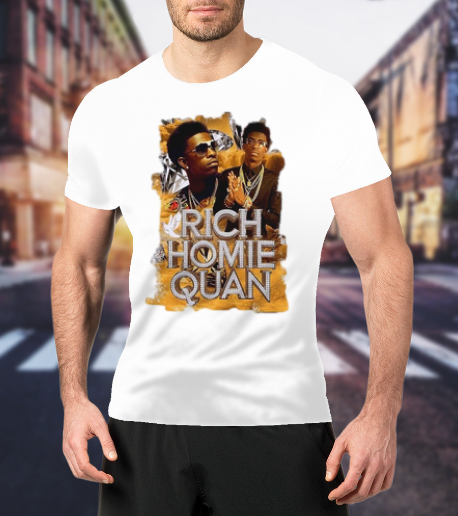 Rich Homie Quan Vintage Style Graphic Collage T-Shirt