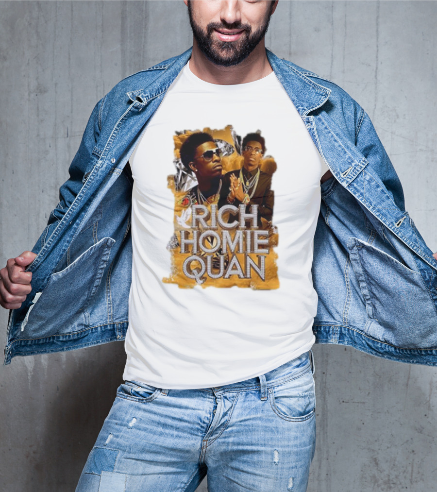 Rich Homie Quan Vintage Style Graphic Collage T-Shirt