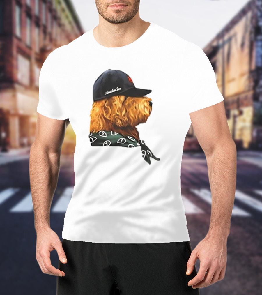 Aime Leon Dore Buddy Dog Wearing Cap And Scarf T-Shirt