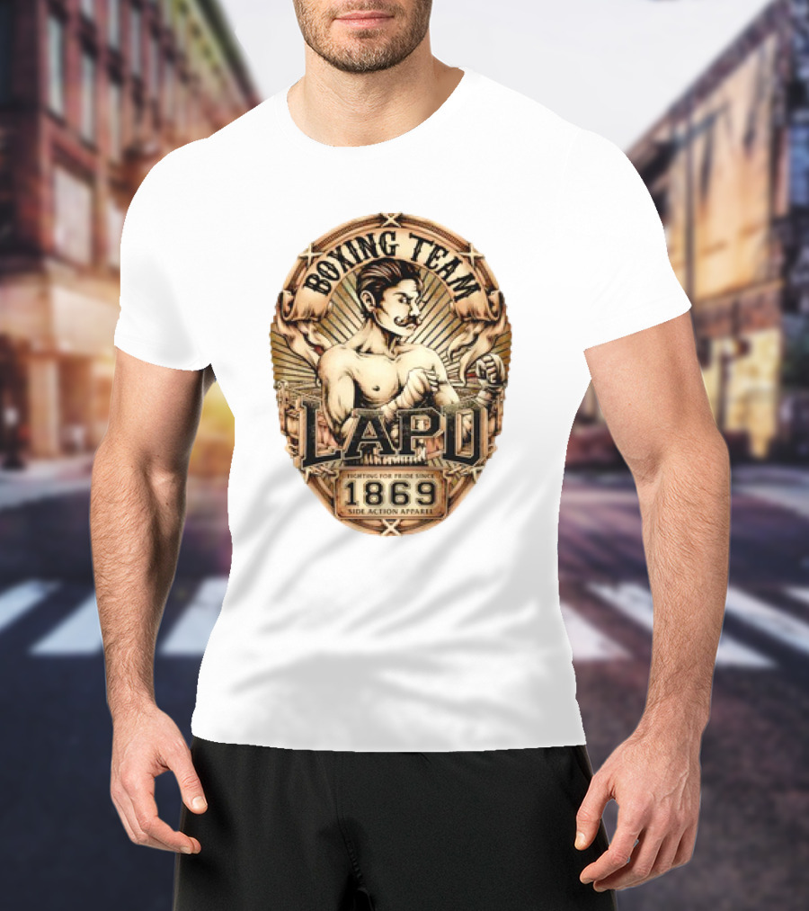 Boxing Team LAPD Fighting For Pride Since 1869 Side Action T-Shirt