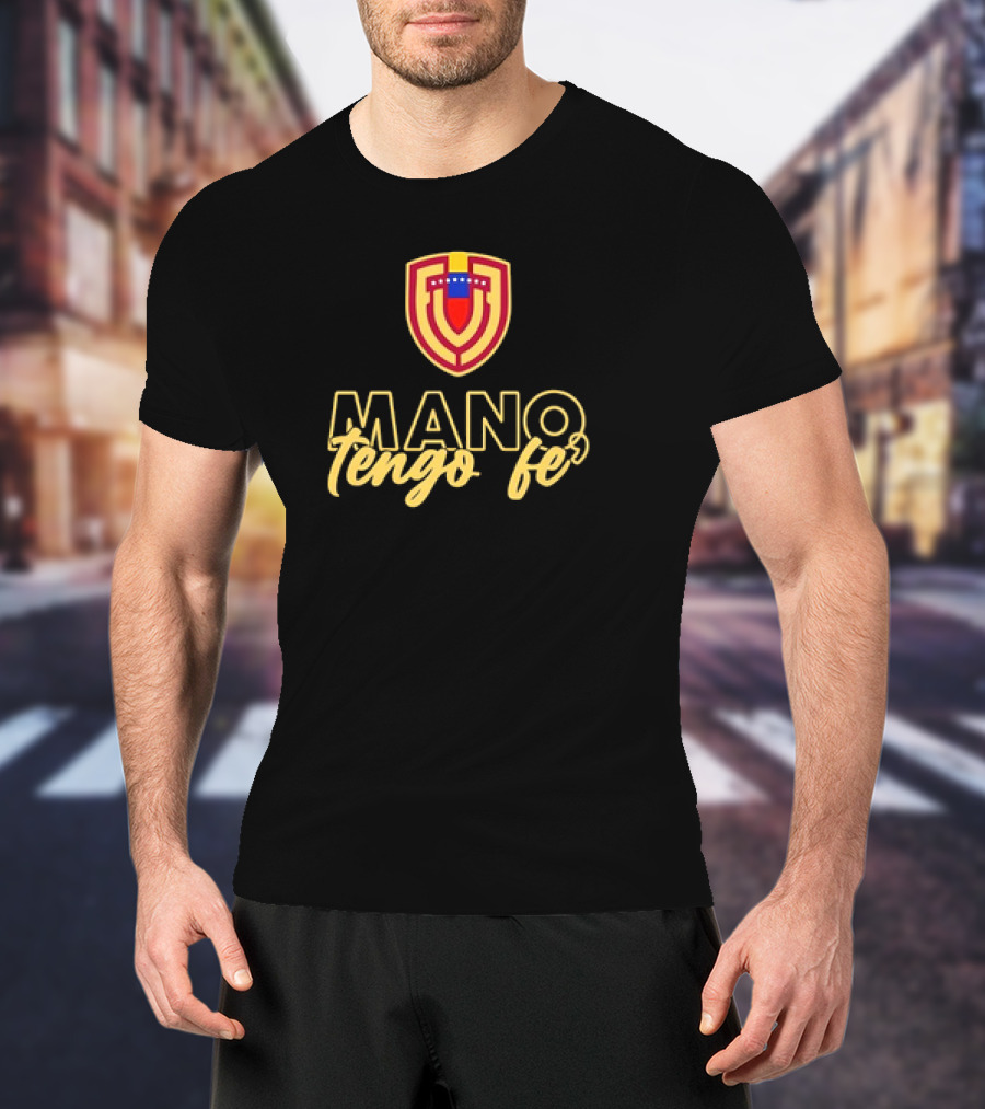 MANO TENGO FE Venezuela Football Team Logo Crest T-Shirt